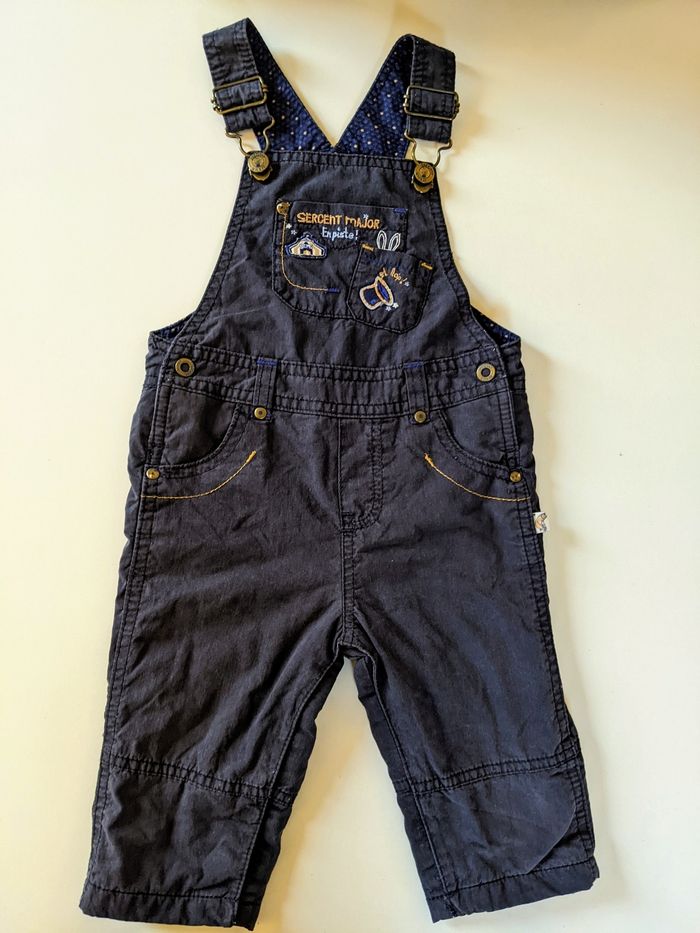Salopette doublée bleu marine Sergent Major 9mois 71 cm