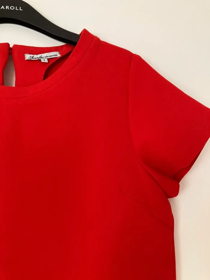Robe droite rouge Acanthe taille 3 - photo numéro 2
