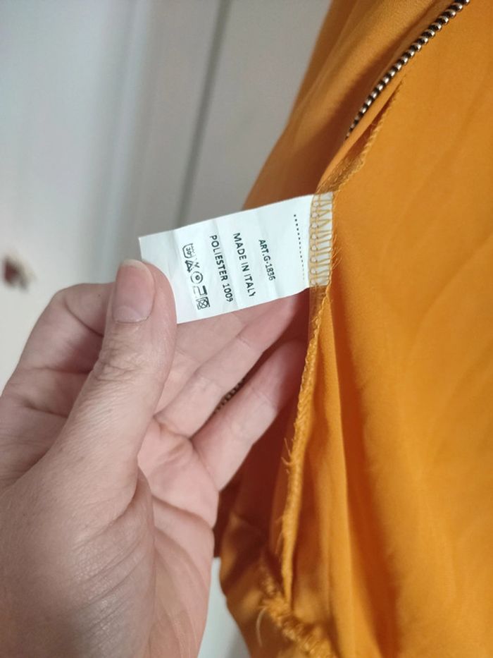 Veste coupe bombers légère jaune orangé - photo numéro 4