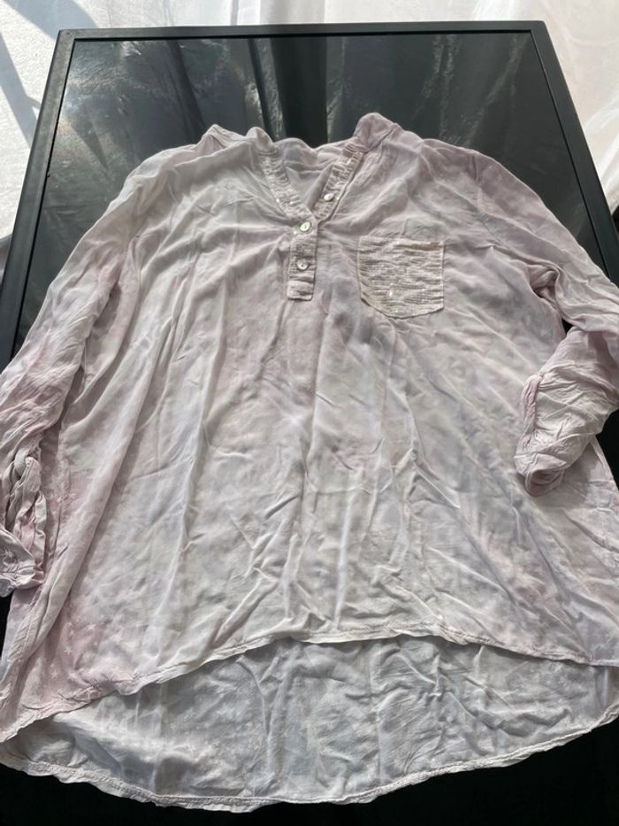 Chemise, rose, étoile, taille 38 - photo numéro 4