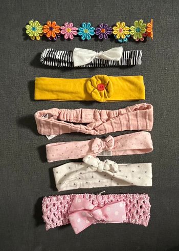 Lot 7 bandeaux bébé