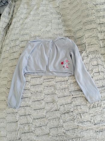 Boléro sergent major bleu clair 7 ans