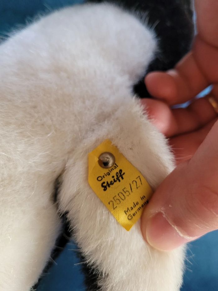 RARE Peluche Steiff Gorfou Doré Manchot Macaroni Antarctique collection 28cm Made in Germany - photo numéro 4