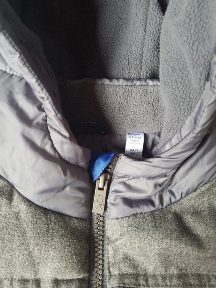 Manteau Okaidi 8 ans gris - photo numéro 2