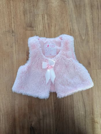 Gilet sans manches doux rose Gémo 6mois