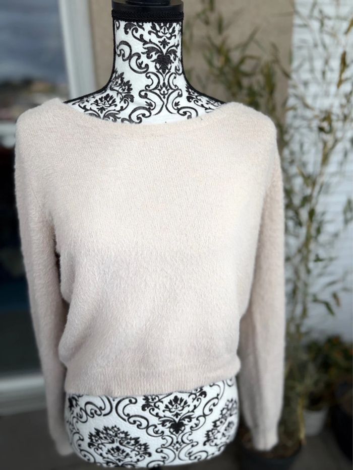 Magnifique pull beige femme en pilou pilou, ikoone et Bianka , taille unique (parfait pour 36/38) - photo numéro 2