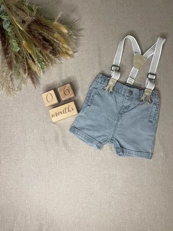 Short à bretelles 6 mois - Garçon