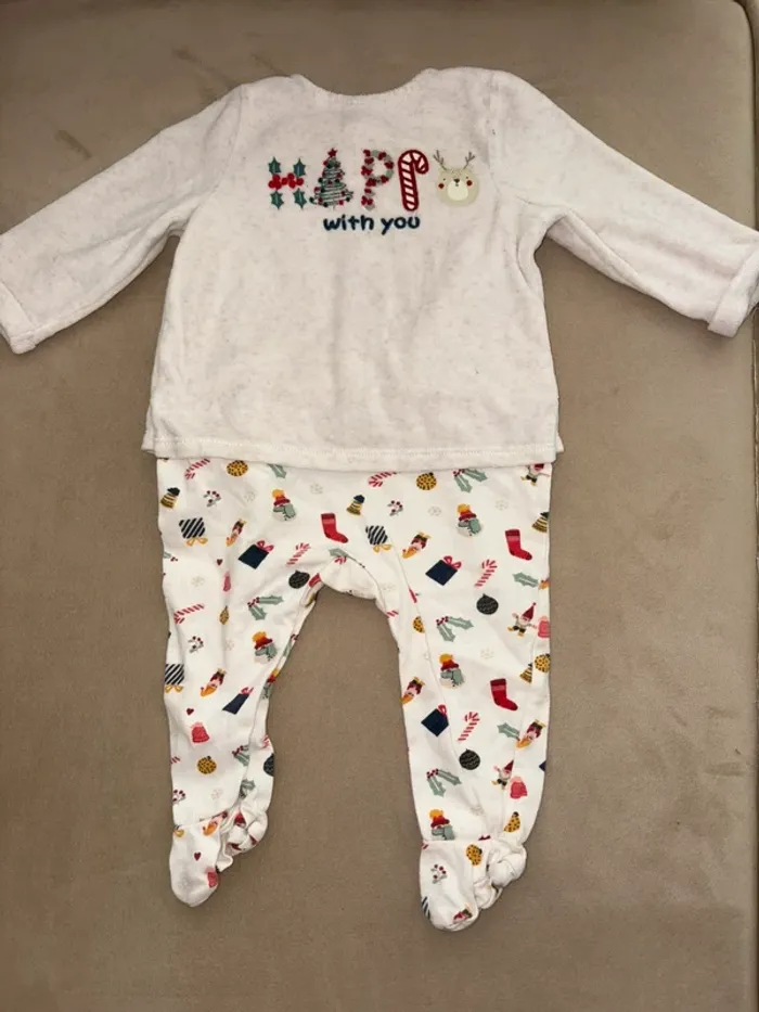 Pyjama bi matière mixte