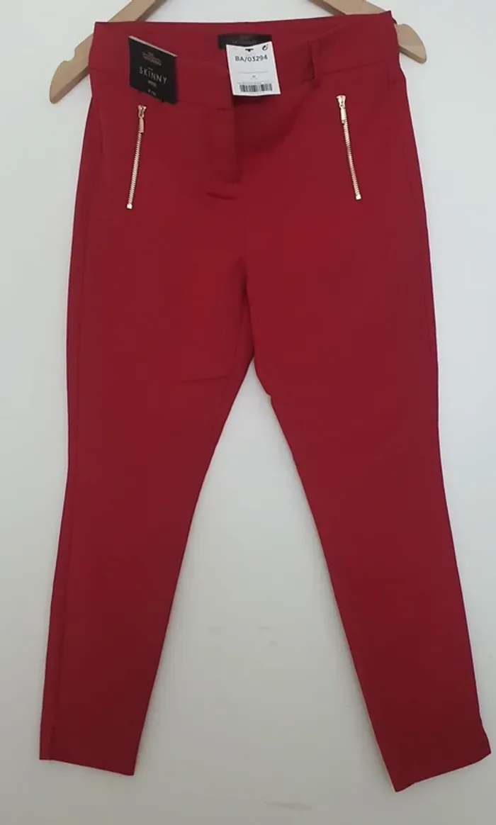 Pantalon skinny rouge