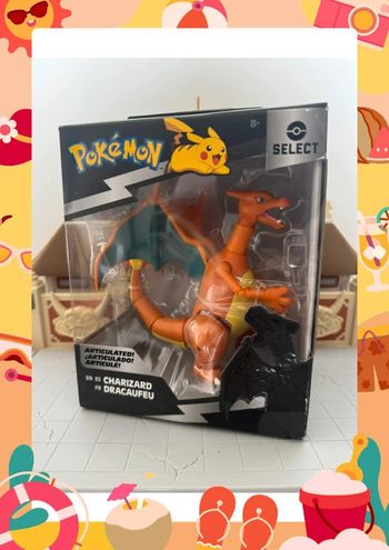 Figurine dracaufeu charizard avec son support