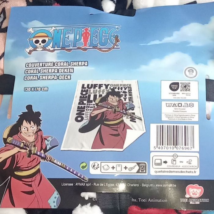 Grande couverture sherpa one piece luffy - photo numéro 3