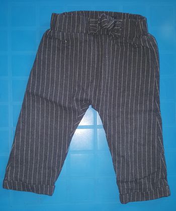 Pantalon épais, noir et blanc 12 mois