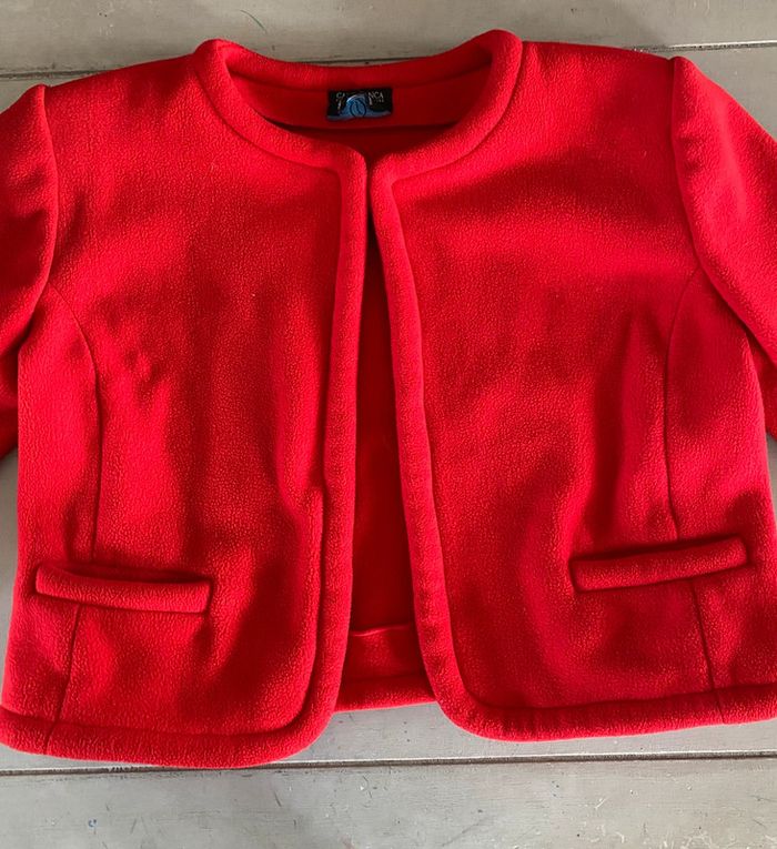 Veste vintage Casablanca par Hélène Racine rouge taille 36/38 fabrication française à Marseille - photo numéro 12