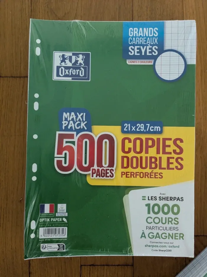 1 ou 2 paquets de 500 copies doubles oxford - photo numéro 2