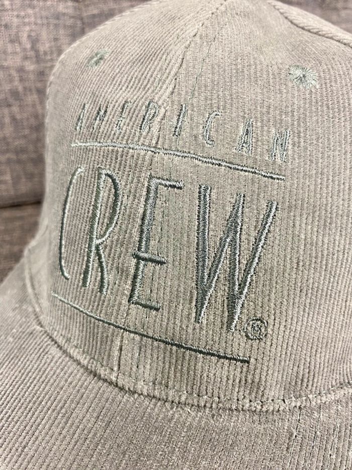 RARE American Crew Casquette ajustable en velours côtelé Vert NЕUF - photo numéro 2