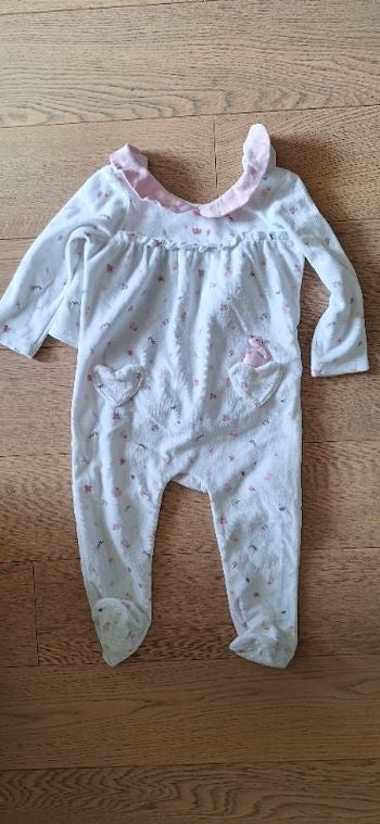 Pyjama fille rose et blanc 24 mois