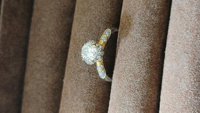 Magnifique bague solitaire en argent véritable 975 et moissanite 1 carat très très brillante - photo numéro 2