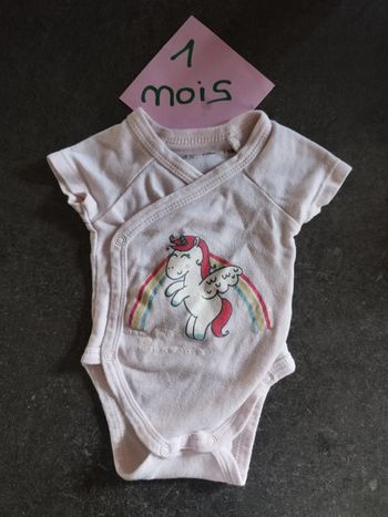Body croisé licorne 1 mois