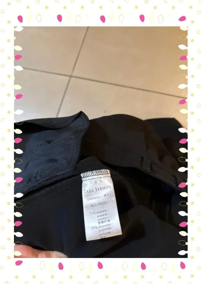 Pantalon 3/4 femme noir comme neuf mis une fois tara jarmon taille 44 - photo numéro 9