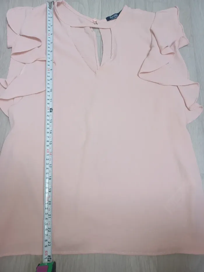 Haut blouse femme bershka vieux rose - photo numéro 8