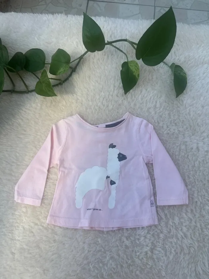 T-shirt manches longues motif lama