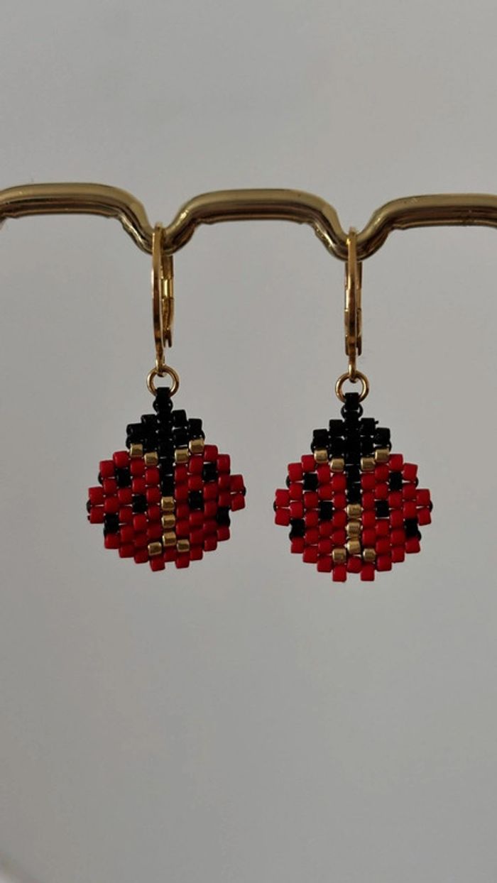 Boucle d'oreille Coccinelle - photo numéro 3