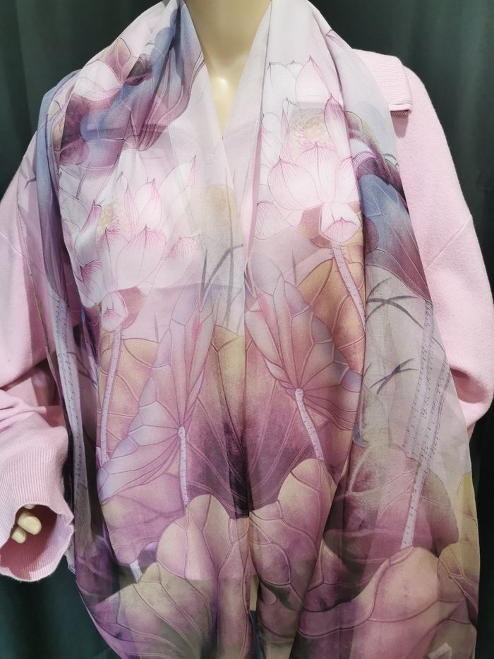 Foulard, violet et rose - photo numéro 3