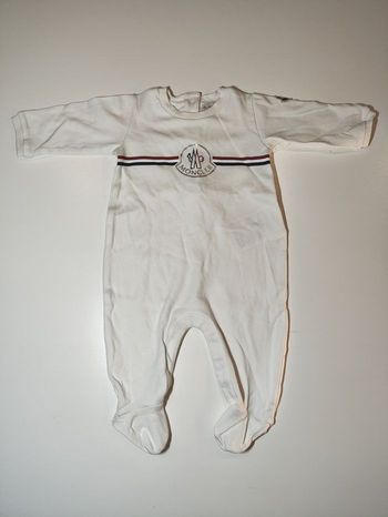 Moncler 1 à 3 mois 55 cm Blanc Tricolore