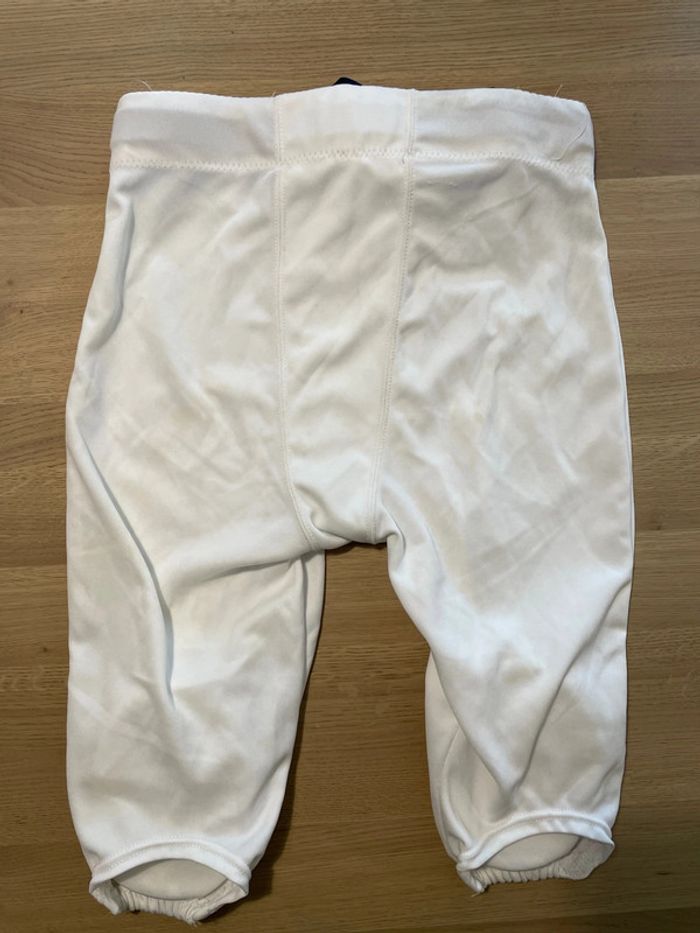 Pantalon de protection/boxer de match blanc avec ceinture bleue football américain - photo numéro 6