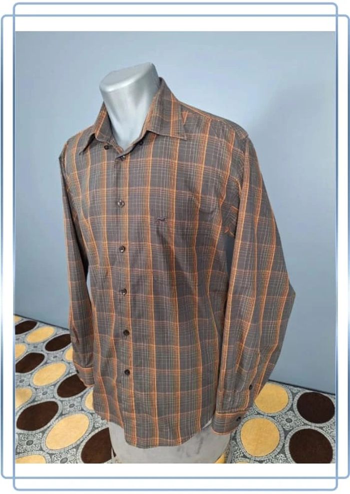 chemise manches longues formen a carreaux / homme taille M / full broderie (407) - photo numéro 4