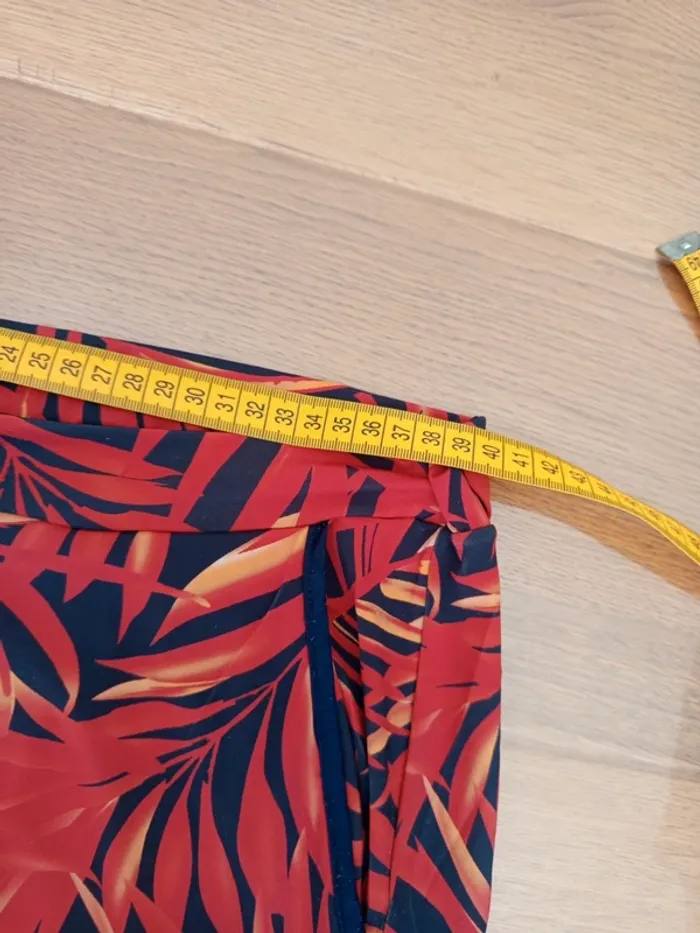 Pantalon fluide rouge noir  t40 - photo numéro 12