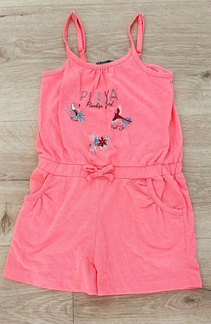 Combishort fille rose fines bretelles taille 6 ans TQF Collection