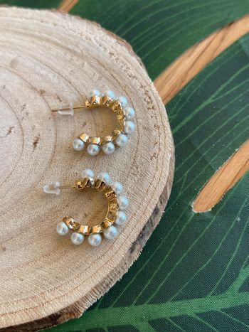 Créoles or et perles