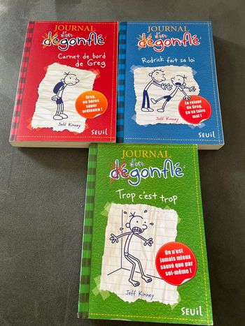 Lot 3 livres journal d’un dégonflé tome 1 2 3