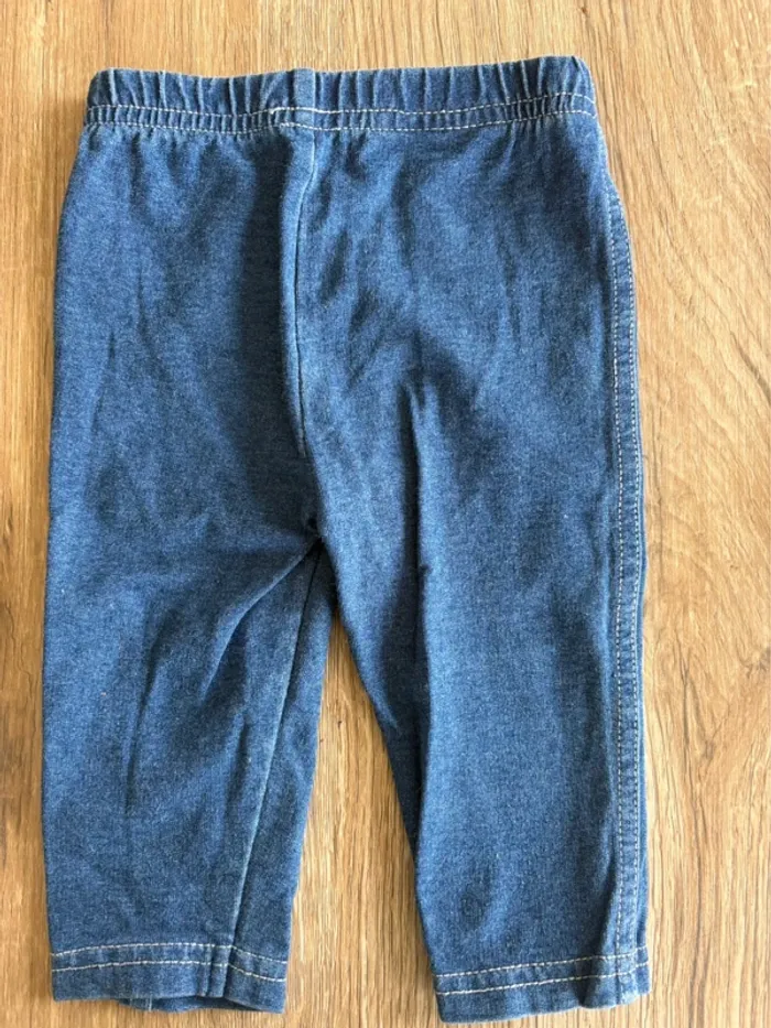 Joli pantalon bébé fille façon jean - photo numéro 3