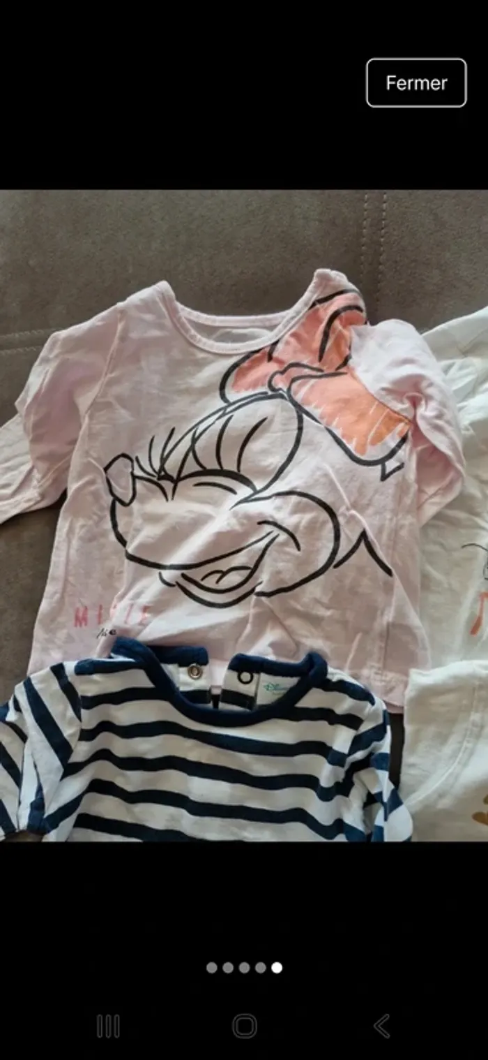Lot de 4 tee-shirt disney 6 mois fille. - photo numéro 2