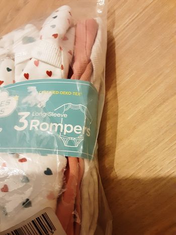 Lot de 3 body 12 mois coton bio