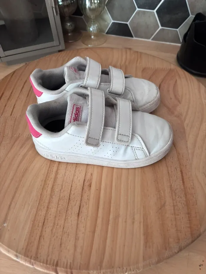 Basket Adidas blanche et fushia - P25 - photo numéro 5