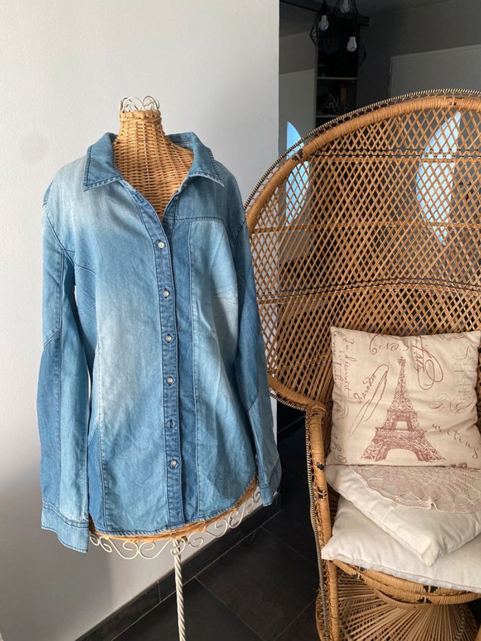 Chemise en jeans Esprit Denim bleue denim taille M