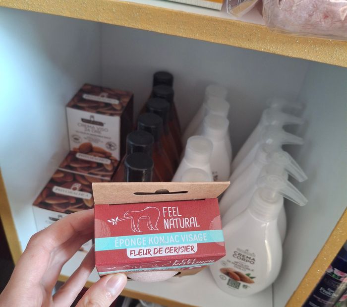 Lot de 3 éponge Konjac visage à la fleur de cerisier - 100% naturelle - Feel Natural - photo numéro 6