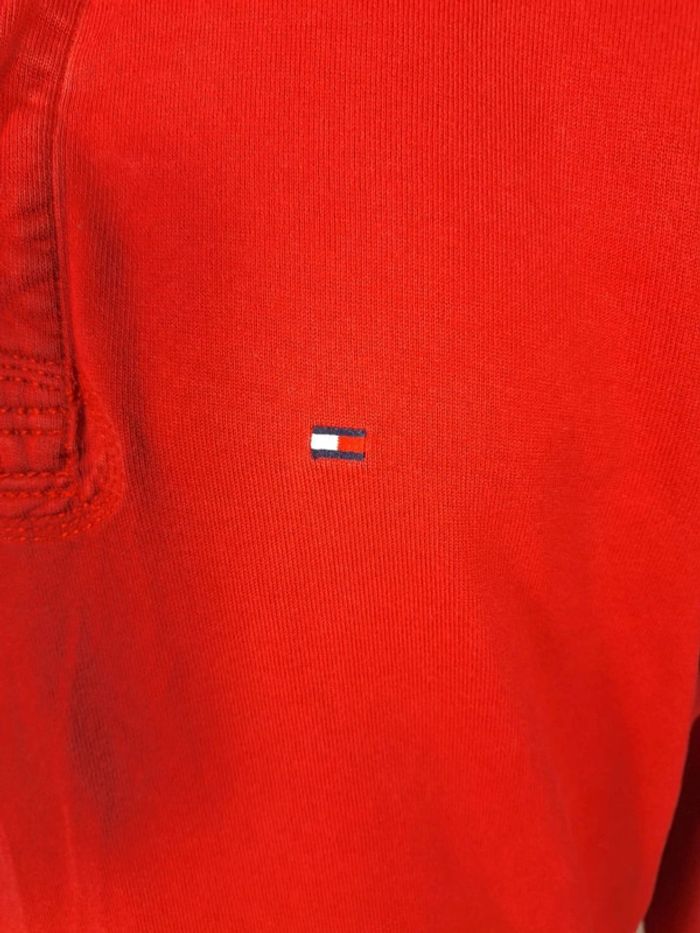 Polo tommy Hilfiger vintage manche longues - taille L rouge - homme logo brodé (428) - photo numéro 4