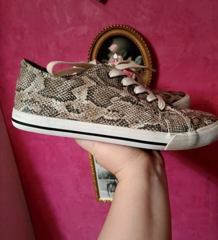 Baskets/sneakers de ville femme motif python Gémo taille 40 - photo numéro 5