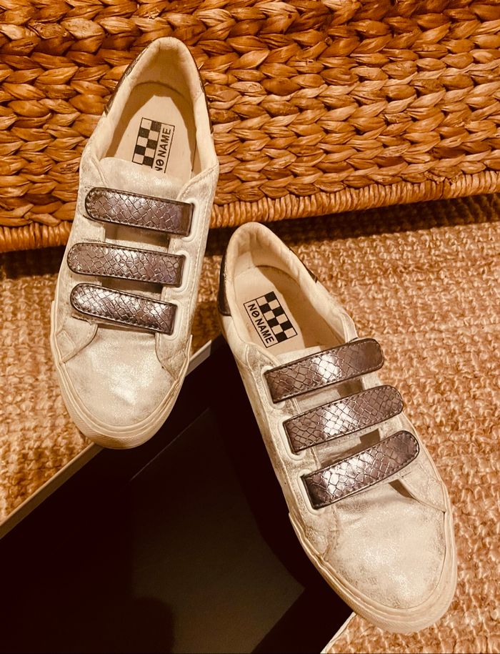 Noname baskets blanches argentées 39🌸 - photo numéro 2
