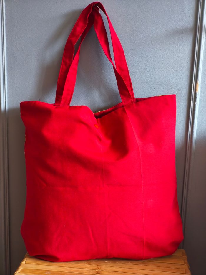 Tote bag artistique fait main – 45 x 45 cm - photo numéro 2