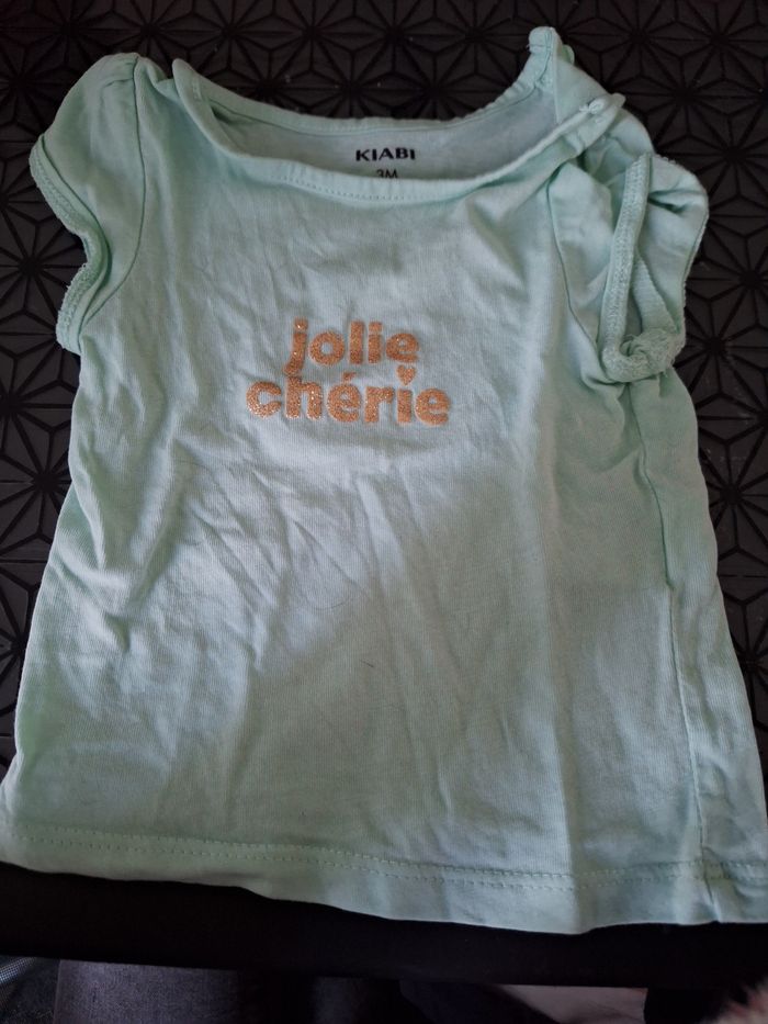 Lot t-shirt fille 3 mois - photo numéro 3