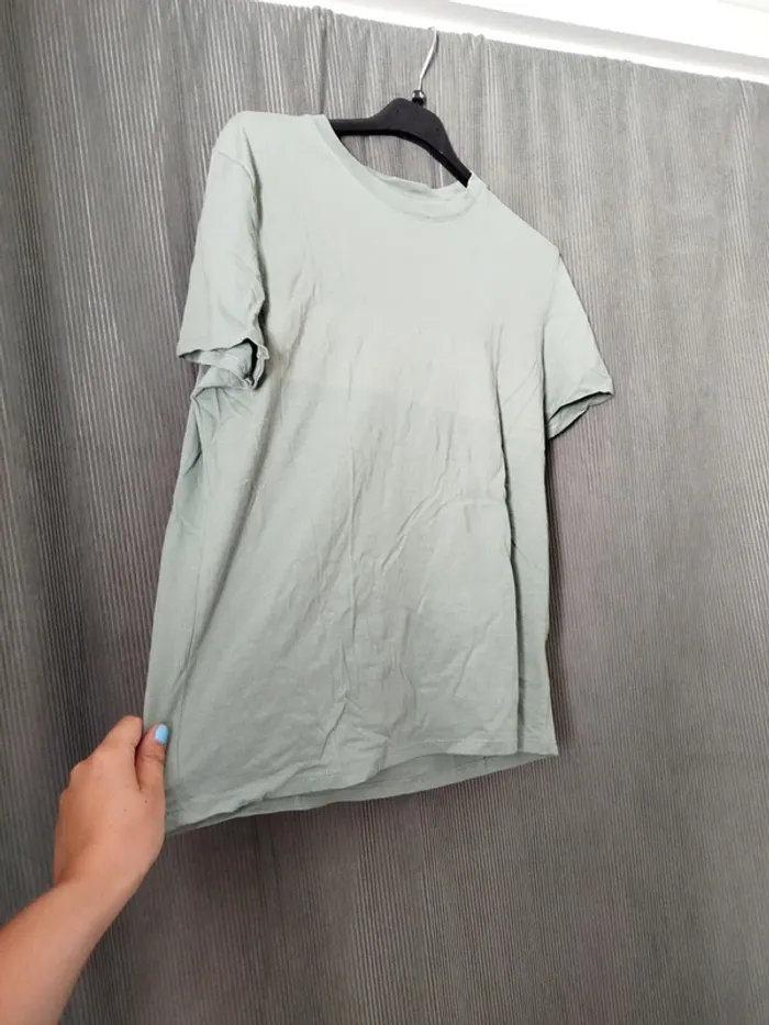 T-shirt basic femme vert d'eau