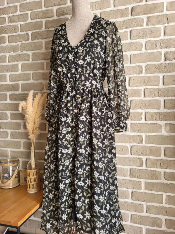 Robe longue et fluide imprimé fleuri Anna Karel - Bohème et romantique - photo numéro 7
