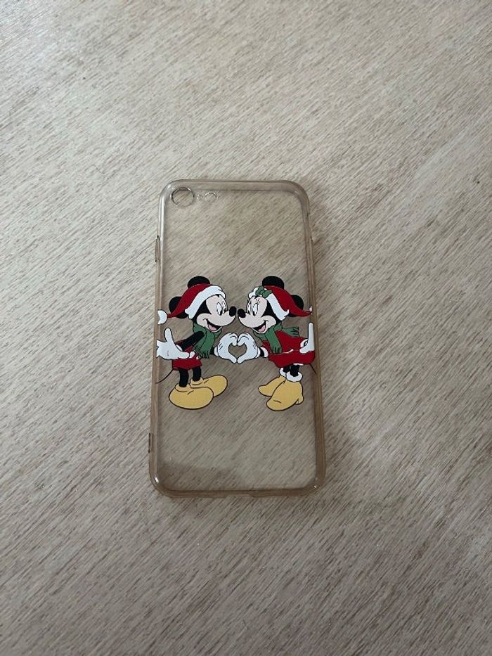 Coque iphone 8 souple noël disney mickey et minnie