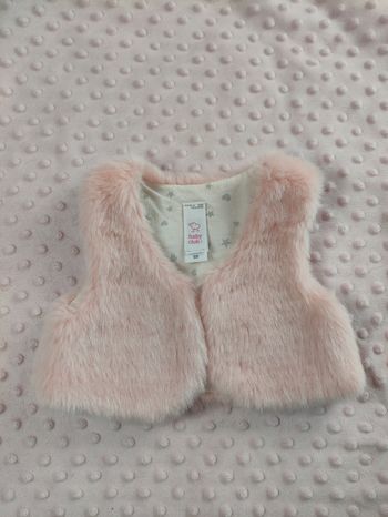 Gilet / cardigan sans manche rose C&A taille 68 6 mois 