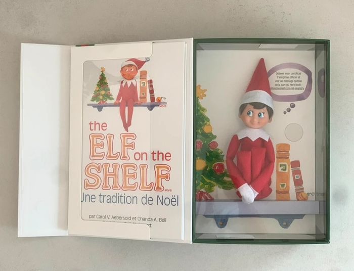 Lutin de noël garçon neuf avec livre et coffret neuf